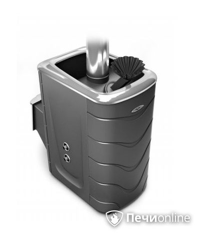 Дровяная банная печь TMF Гейзер 2014 Inox с теплообменником антрацит в Калининграде